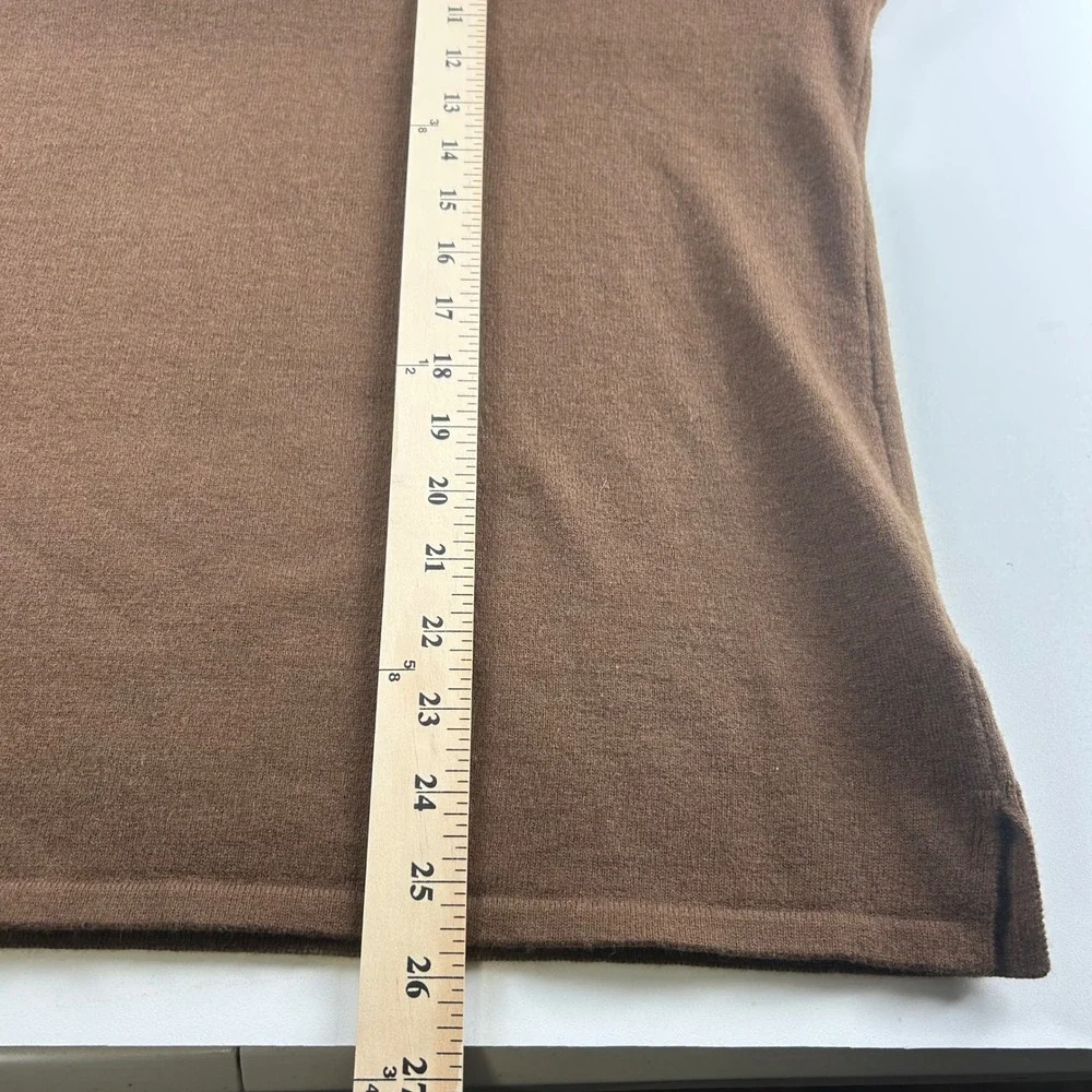 The North Face Mens M VTG Brown Merino Wool Blend Quarter Zip Heritage Sweater